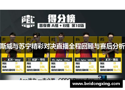 斯威与苏宁精彩对决直播全程回顾与赛后分析